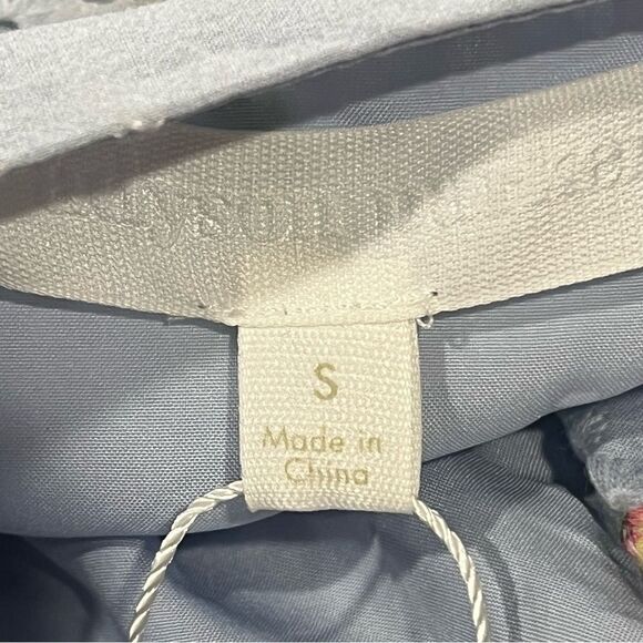 Adyson Parker Floral Embroidered Eyelet Square Neck Button Down Dress - Picture 13 of 15